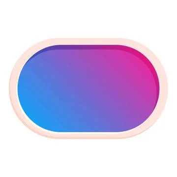 Rounded rectangle showing gradient from blue to pink with light pink border Stock Illustration