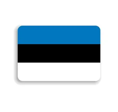 Rounded rectangle vector flag of Estonia イラスト素材
