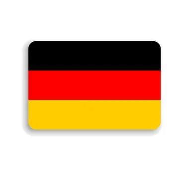 Rounded rectangle vector flag of Germany Stock Illustration