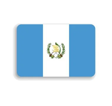 Rounded rectangle vector flag of Guatemala イラスト素材