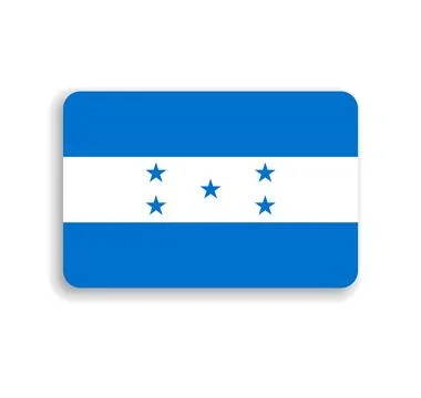Rounded rectangle vector flag of Honduras Stock Illustration