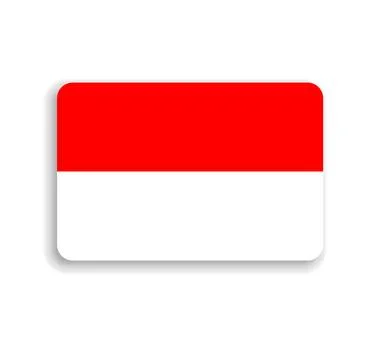 Rounded rectangle vector flag of Indonesia イラスト素材