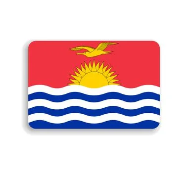 Rounded rectangle vector flag of Kiribati Stock Illustration