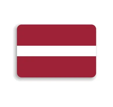 Rounded rectangle vector flag of Latvia イラスト素材