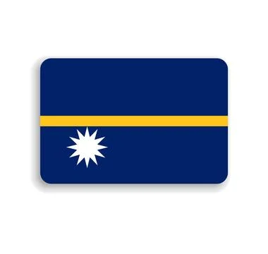 Rounded rectangle vector flag of Nauru Illustrazione stock
