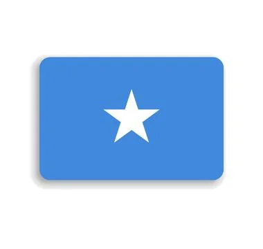 Rounded rectangle vector flag of Somalia イラスト素材
