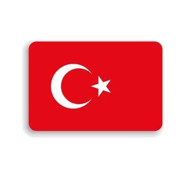 Rounded rectangle vector flag of Turkey イラスト素材