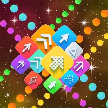 Rounded rectangles and arrows Stock Illustration