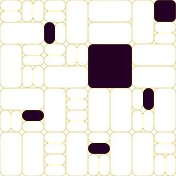 Rounded Rectangular Seamless Pattern Illustrazione stock