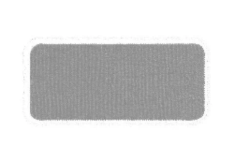 Rounded rectangular sign with halftone texture pattern in black and white f.. イラスト素材