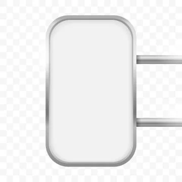 Rounded rectangular signage light box signboard. Vector vertical rectangle li Illustrazione stock