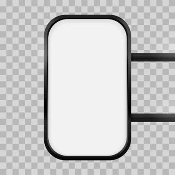 Rounded rectangular signage light box signboard. Vector vertical rectangle li Stock-Illustration