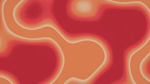 Rounded red forms and terracotta spaces connect through softly glowing cont.. Stock Illustration