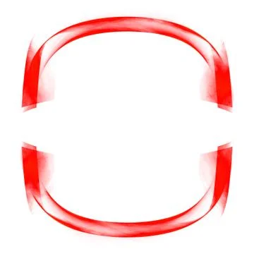 Rounded red fractal frame Stock Illustration