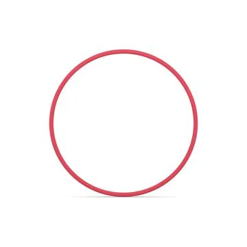 Rounded red frame geometric abstract 3d element decorative design realistic v 스톡 일러스트