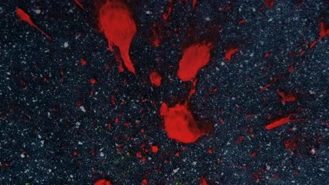 Rounded red particles on a blue-white background with sequins. Christmas and New Stock Footage 166969269