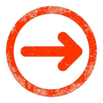 Rounded Right Arrow Scratched Icon Image Stock Illustration