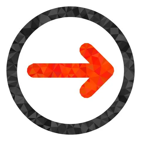 Rounded Right Arrow Triangle Filled Icon 스톡 일러스트