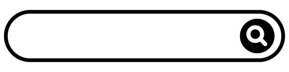 Rounded search bar. Flat design style. Vectors. Stock Illustration