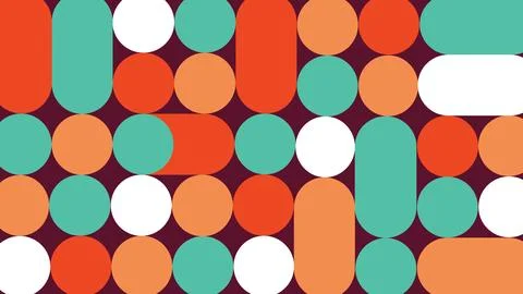 Rounded Shape Geometric Artwork Background Stock Illustration