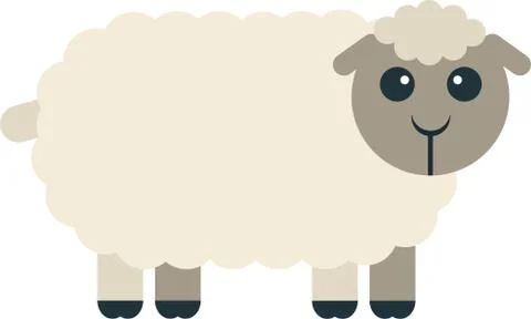 Rounded Sheep Stock Illustration