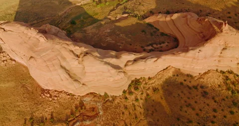 Rounded slopes of weird-shaped rock in Arches National park, Utah, USA. Stock Footage 212985542