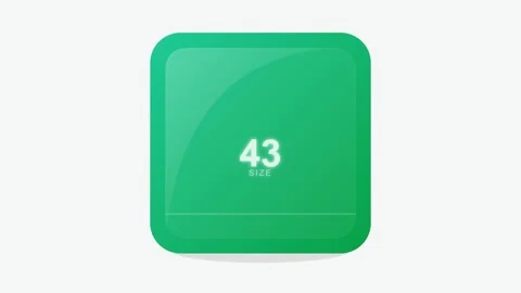 Rounded Smart Mirror Frame Icon with Glowing Incremental Size Digit Display Видео 346202044
