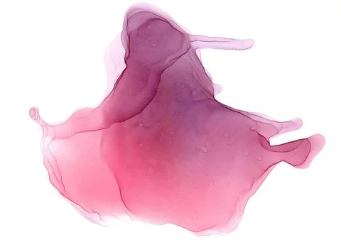 Rounded smooth pink cloud like a fish or a wild rider Stock Illustration