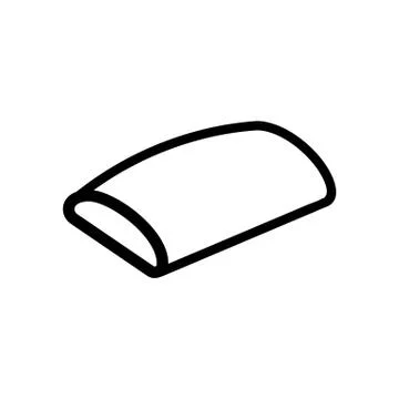 Rounded sofa cushion icon vector outline illustration Stock Illustration