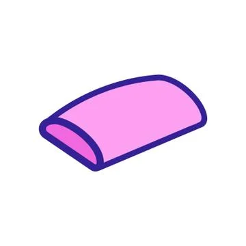 Rounded sofa cushion icon vector outline illustration Stock Illustration