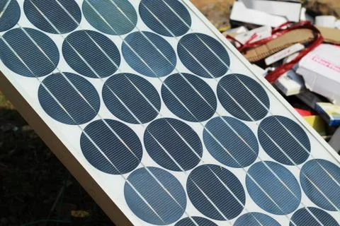 Rounded solar plate Stock Photos