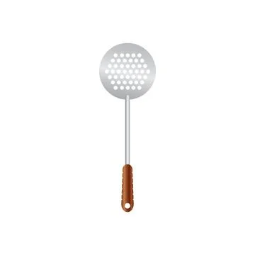 Rounded Spatula vector illustration isoalted on white background. Metal too.. Ilustración de archivo