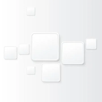 Rounded square boxes on a simple light background with small shadows Stock Illustration