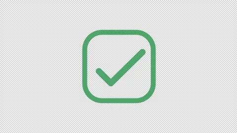 Rounded square check mark animation Video stock 330147507