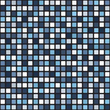 Rounded square pattern. Seamless vector Illustrazione stock