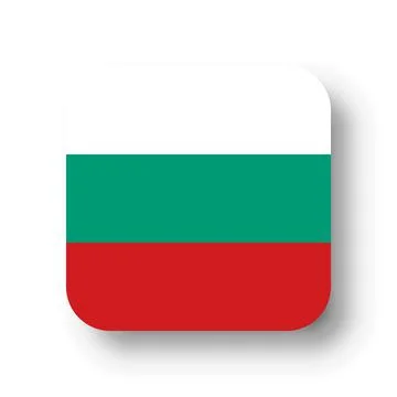 Rounded square vector flag of Bulgaria Stock Illustration