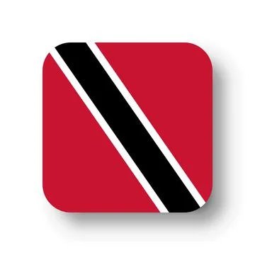 Rounded square vector flag of Trinidad and Tobago Stock Illustration