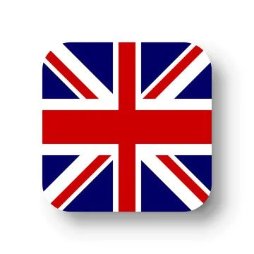 Rounded square vector flag of United Kingdom Stock Illustration