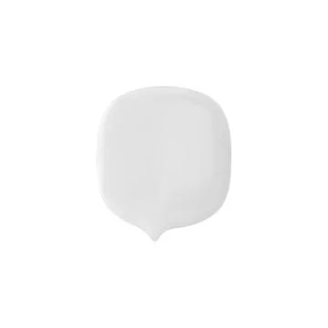 Rounded square white speech bubble 3D vector illustration icon Stock Illustration