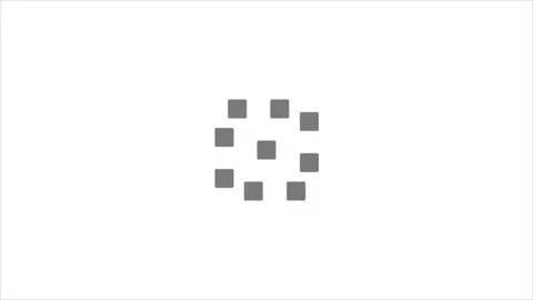 Rounded squares rotation loading animation .Technology upgrading animated e.. Stock Footage 309758770