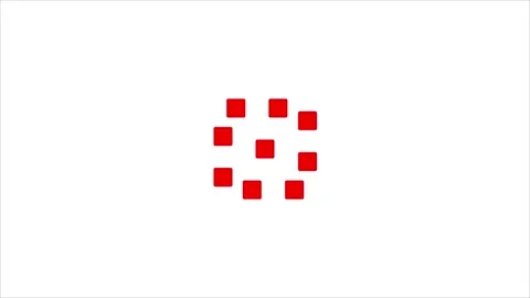 Rounded squares rotation loading animation .Technology upgrading animated e.. Stock Footage 309758773