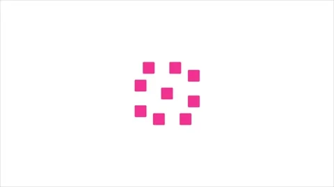 Rounded squares rotation loading animation .Technology upgrading animated e.. Stock Footage 309758776