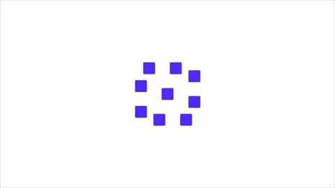 Rounded squares rotation loading animation .Technology upgrading animated e.. Stock Footage 309758779
