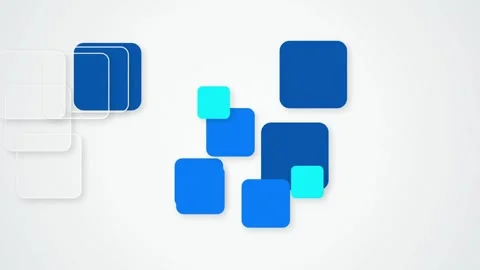 Rounded squares seamless loop motion background Stock Footage 345289208