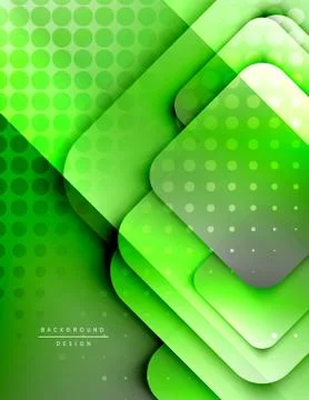 Rounded squares shapes composition geometric abstract background. 3D shadow Illustrazione stock