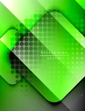 Rounded squares shapes composition geometric abstract background. 3D shadow Stock Illustration