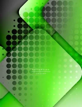 Rounded squares shapes composition geometric abstract background. 3D shadow Stock Illustration