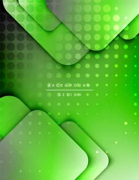 Rounded squares shapes composition geometric abstract background. 3D shadow Illustrazione stock