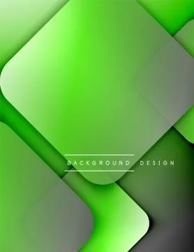 Rounded squares shapes composition geometric abstract background. 3D shadow Illustrazione stock