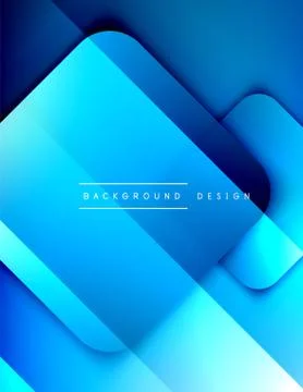 Rounded squares shapes composition geometric abstract background. 3D shadow イラスト素材